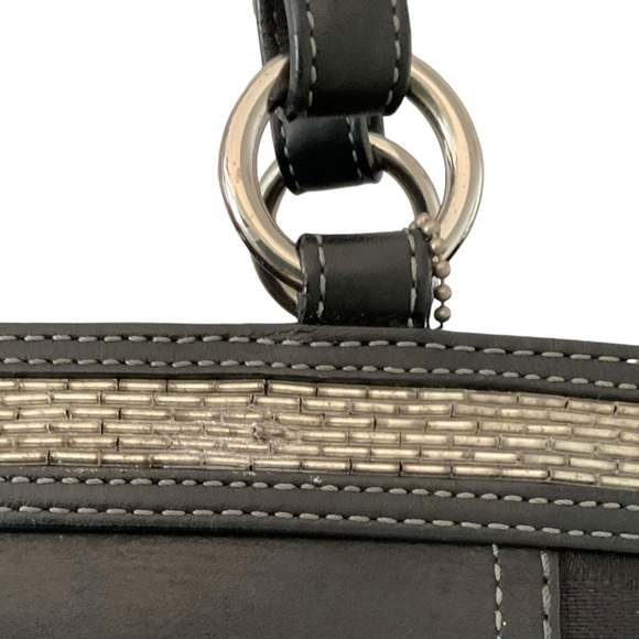 COACH GALLERY Women’s Bag Signature Beaded Tote/Shoulder Vintage Rare - Picture 10 of 14